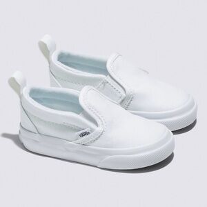 Toddler White Slip on Vans